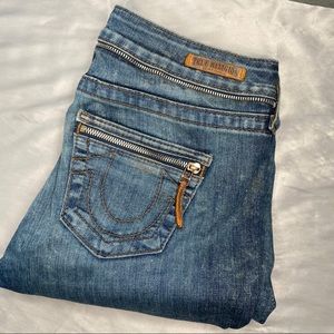 True Religion Zipper Skinny Jeans 💙